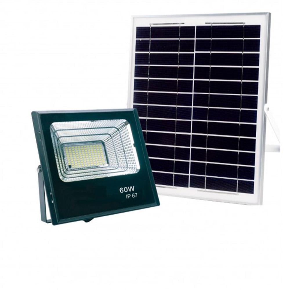 LED-прожектор Luxel на солнечной батарее с микроволновым датчиком движения 60W 6500K IP65 (SFL-60C)