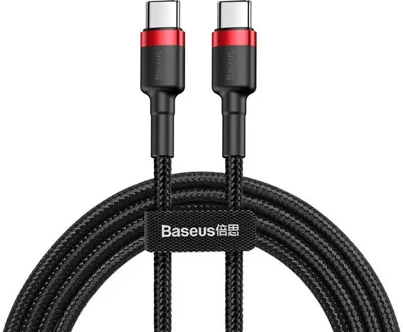 Кабель BASEUS Cafule Cable Type-C to Type-C PD CATLKLF-91 20W 1 м Red/Black