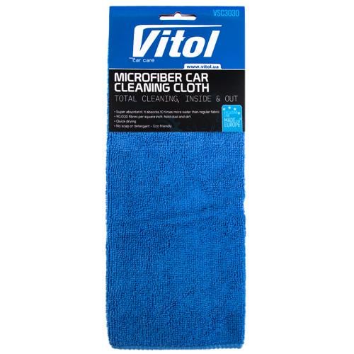 Салфетка микрофибра Vitol VSC3030 универсальная 30х30 см Blue (VSC3030)