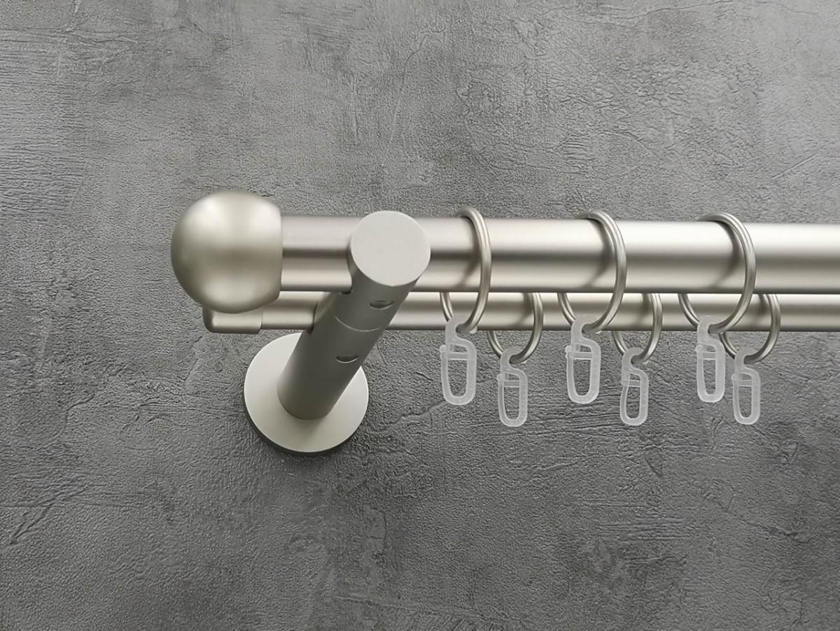 Карниз Quadrum Шар болонь гладкая штанга двойной универсальный 25/19 мм 300 см Сатин (272287486)