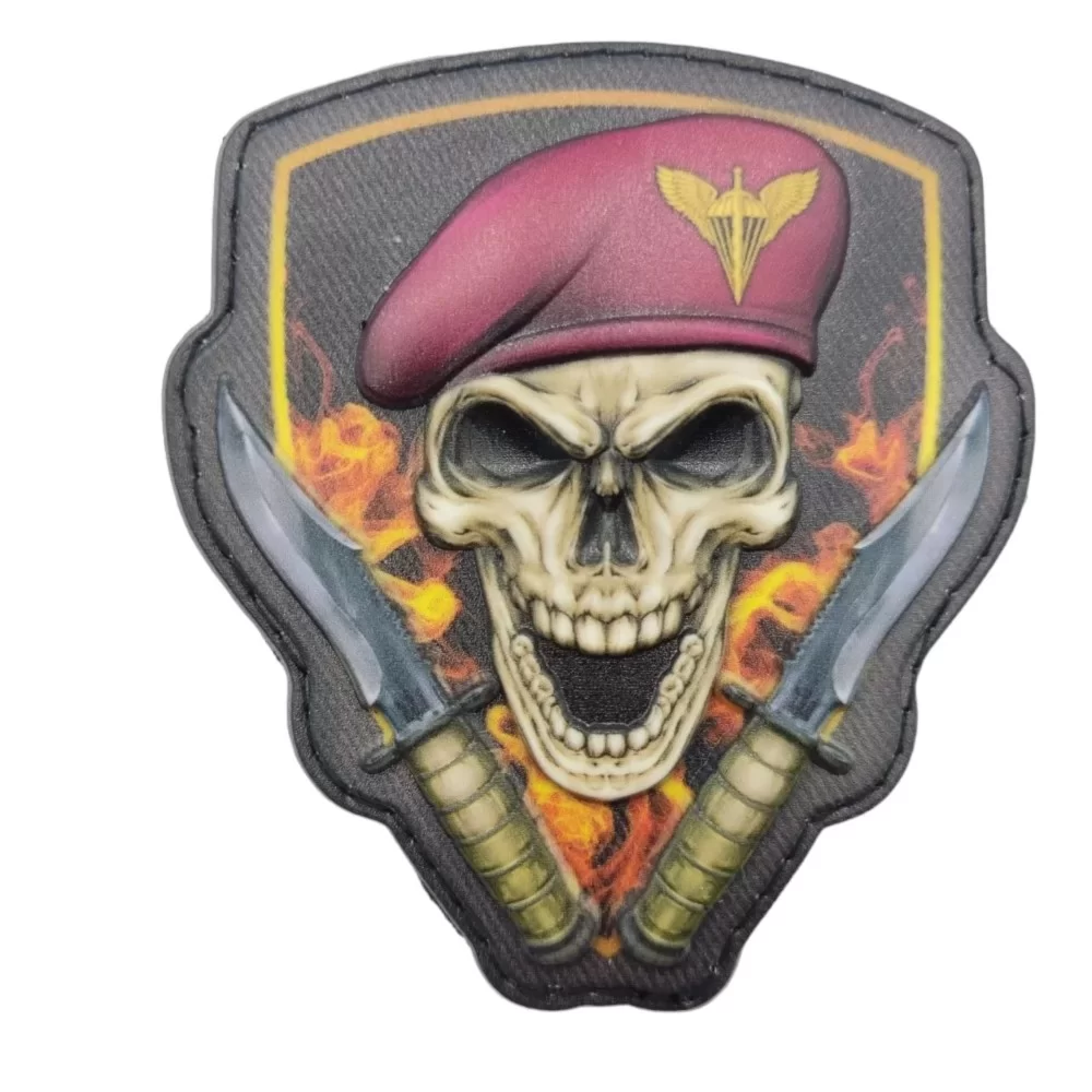 Патч объемный 3D Череп в берете ДШВ ПВХ (07130280)