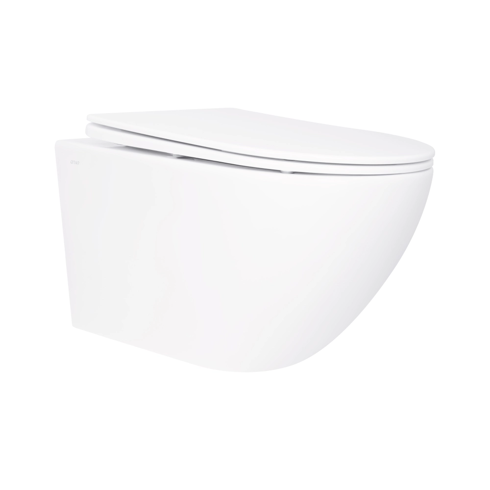 Унітаз Jay підвісний Qtap Rimless з сидінням Slim Duroplast/Soft-close/Quick relase 520х360х320 мм White (36224) Унітаз Jay підвісний Qtap Rimless з сидінням Slim Duroplast/Soft-close/Quick relase 520х360х320 мм White (36224)