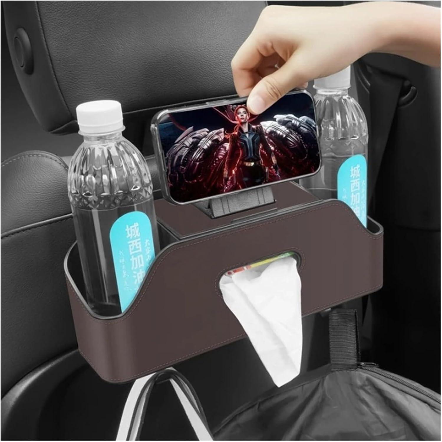 Органайзер автомобільний Ningbo підстаканник/серветниця на спинку заднього сидіння Коричневий (344253) - фото 4