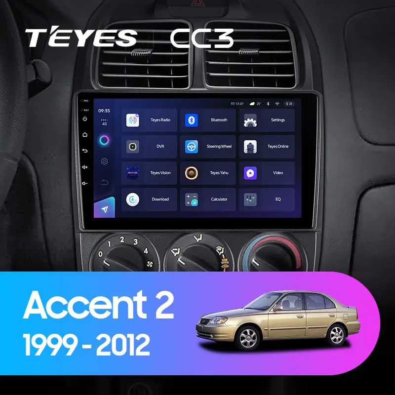 Автомагнітола штатна Teyes CC3 360° для Hyundai Accent II 1999-2012 Android (1682497932) - фото 4