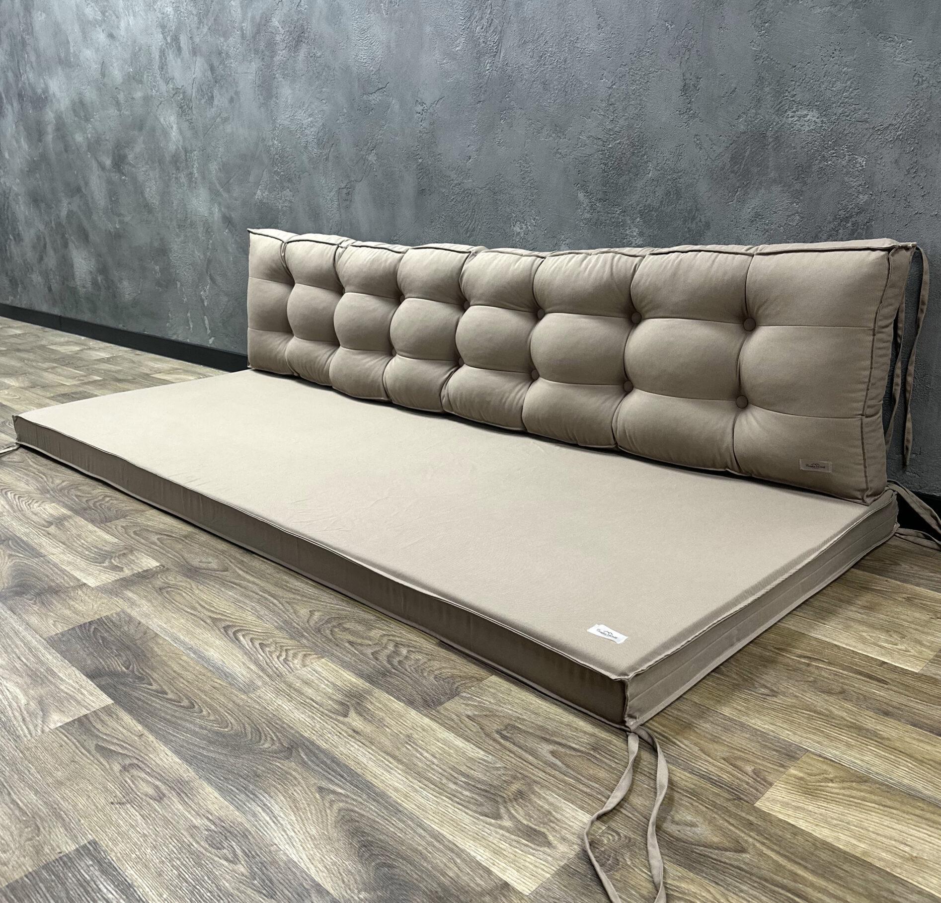 Комплект матрас Comfort Home со спинкой на поддоны/качели/каркасы/садовую мебель 160х60х40х5 см
