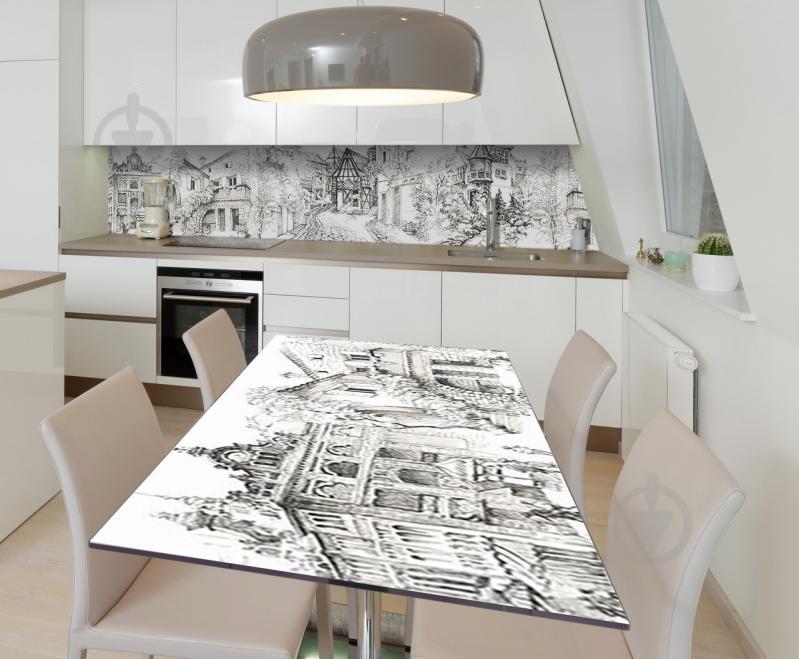 Наклейка вінілова на стіл Zatarga "Намальована Вулиця" 600х1200 мм Z181715st Наклейка вінілова на стіл Zatarga "Намальована Вулиця" 600х1200 мм Z181715st