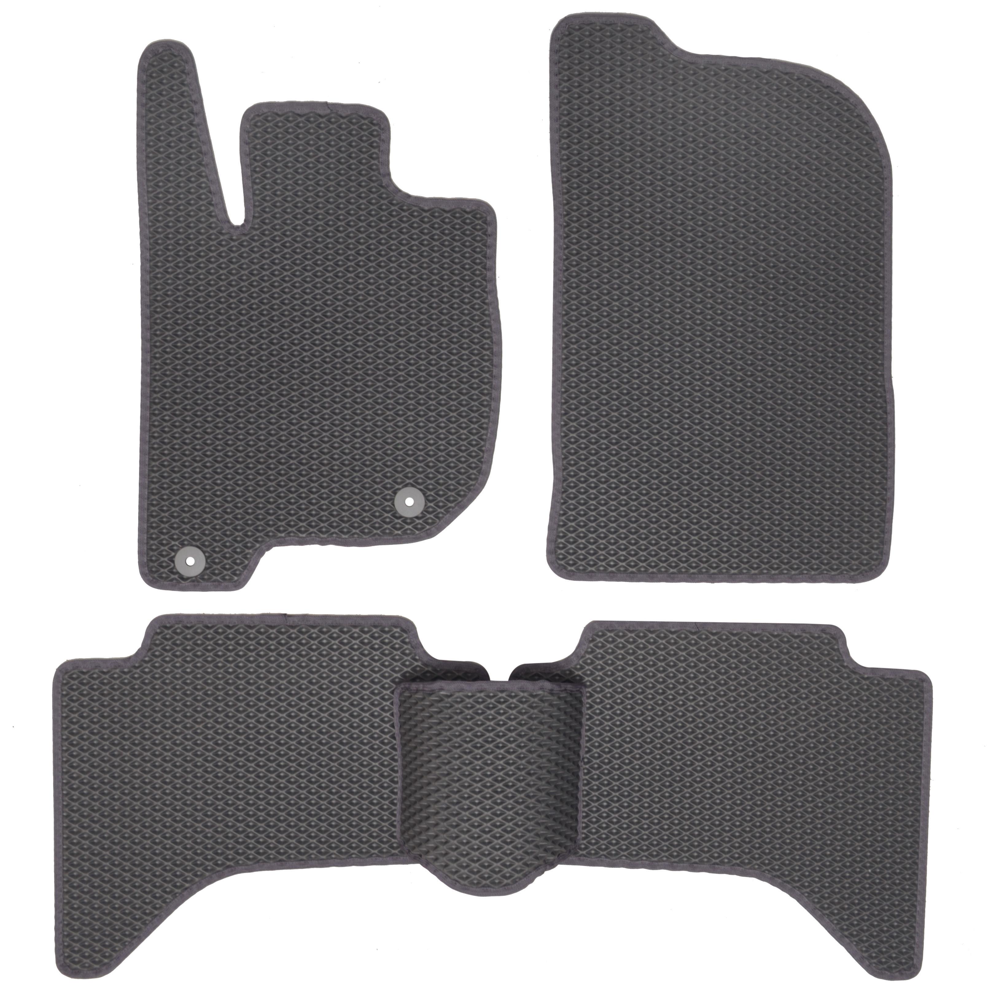 Коврики в салон Kinetic для Mitsubishi Pajero Sport '08-16 EVA-полимерные Серый