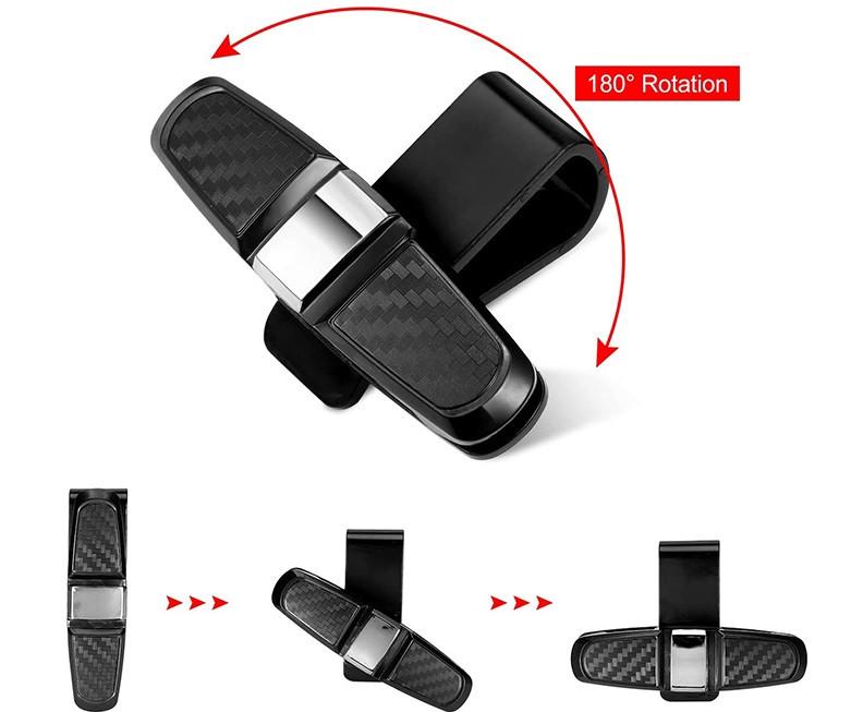 Тримач для окулярів подвійний 2 затискачі Carbon/Gold (4131) - фото 4 Тримач для окулярів подвійний 2 затискачі Carbon/Gold (4131) - фото 4