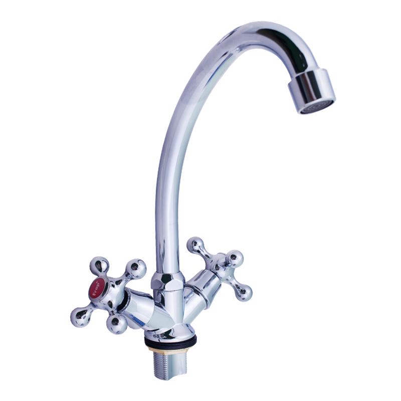 Змішувач для кухні Frap F4008-2 1033743 двовентильний Хром (102136) Змішувач для кухні Frap F4008-2 1033743 двовентильний Хром (102136)