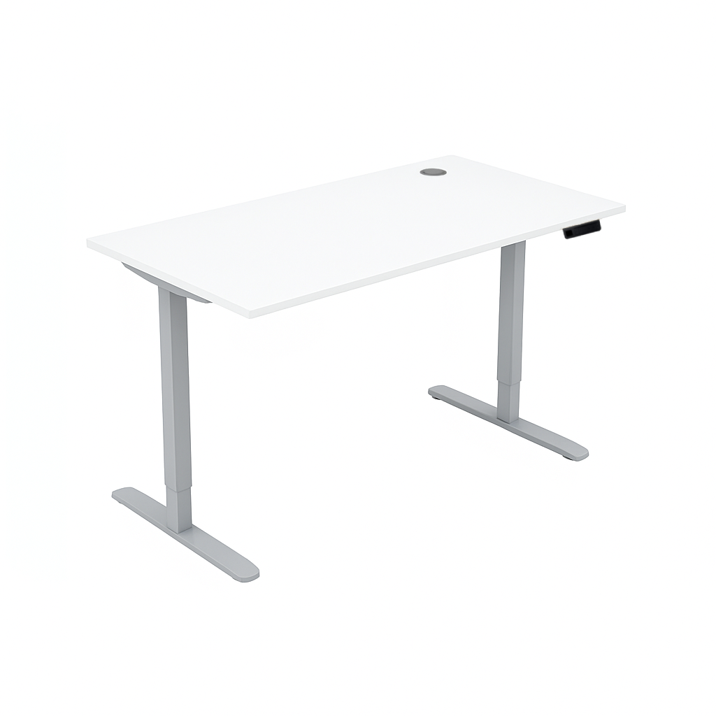 Стіл Almant з електричним регулюванням висоти одномоторний Сірий/Білий (70602СірБіл)