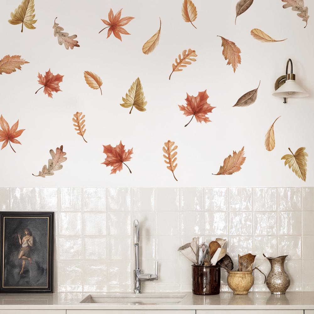 Декоративные наклейки на стену LIPKO с листьями деревьев 29х120 см (799)