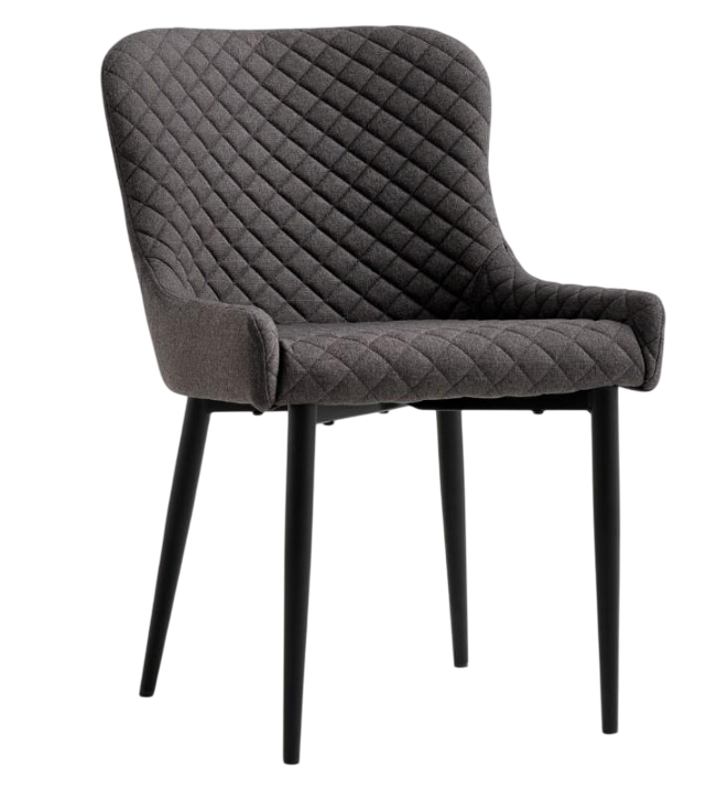Стілець обідній оксамитовий 52х82х62 см Сірий (6a94502b)