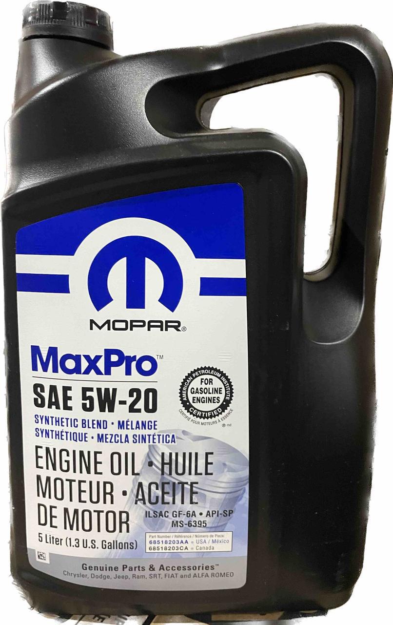 Моторное масло Mopar MaxPro 5W-20 5 л (68518203AA)
