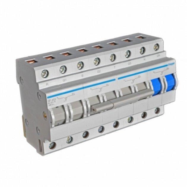 Переключатель ввода резерва Hager SF463 400В/63A 3+N 8 м (000014243)