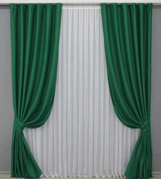 Комплект штор в гостиную/спальню Midnight блекаут 1,5х2,9 м 2 шт. Зеленый (1398ш) - фото 1 Комплект штор в гостиную/спальню Midnight блекаут 1,5х2,9 м 2 шт. Зеленый (1398ш) - фото 1