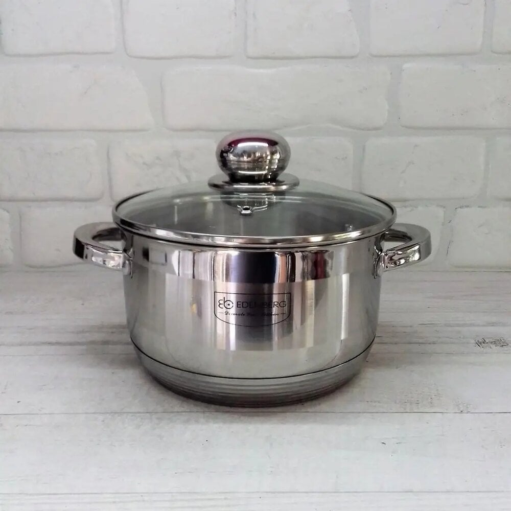 Кастрюля Edenberg EB-3005 из нержавеющей стали с крышкой 3,0 л 20x11,5 см (EPI2-09102026-558)