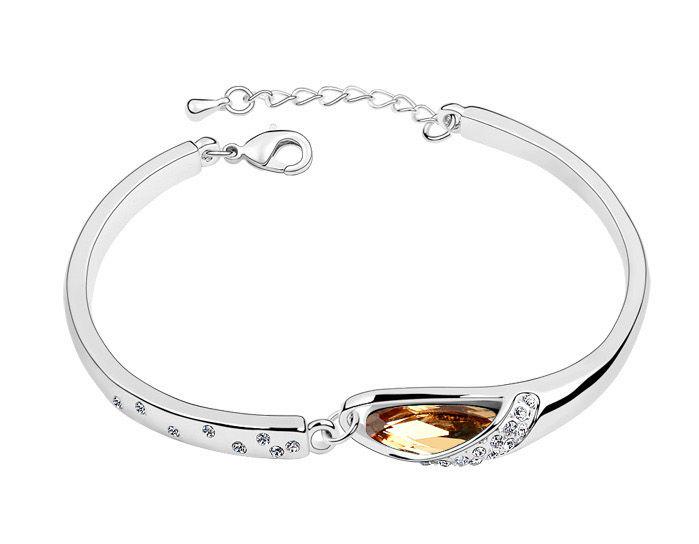 Браслет с кристаллами Сваровски 1192735 Showfay Янтарный
