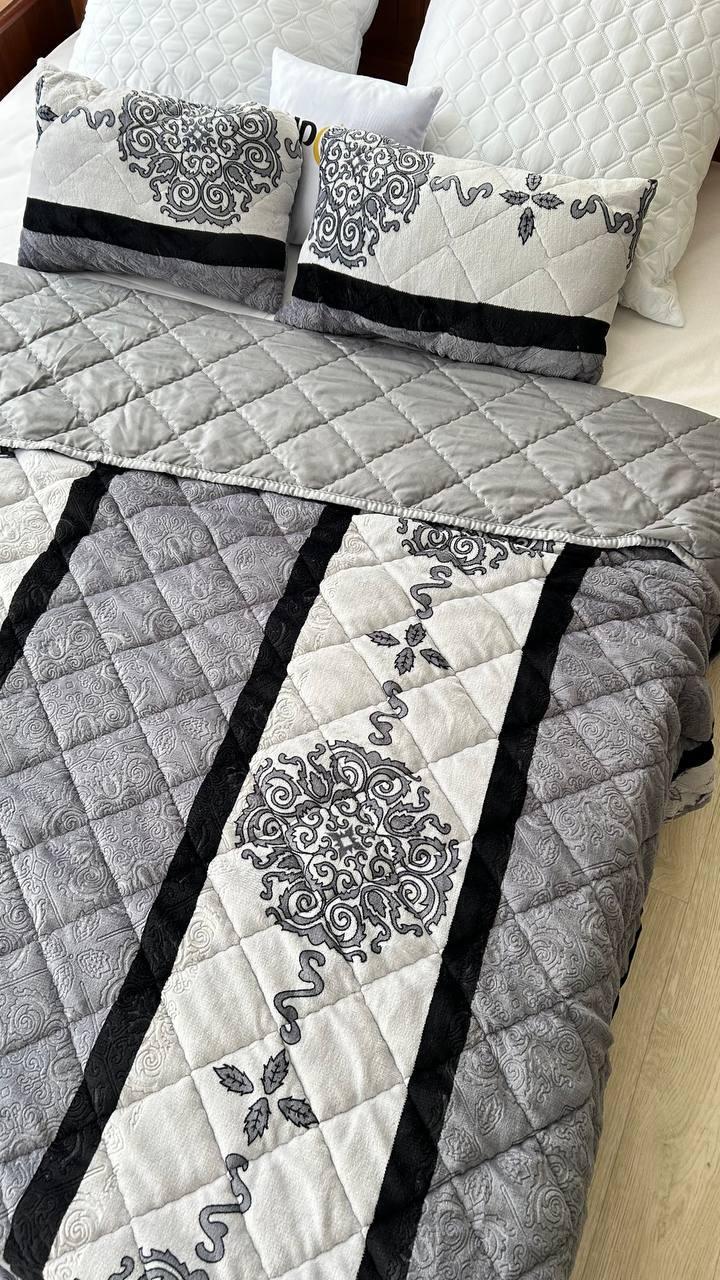 Покривало стьобане 220х240 см Сірий (Д-Мpled+poduska005-02) - фото 6