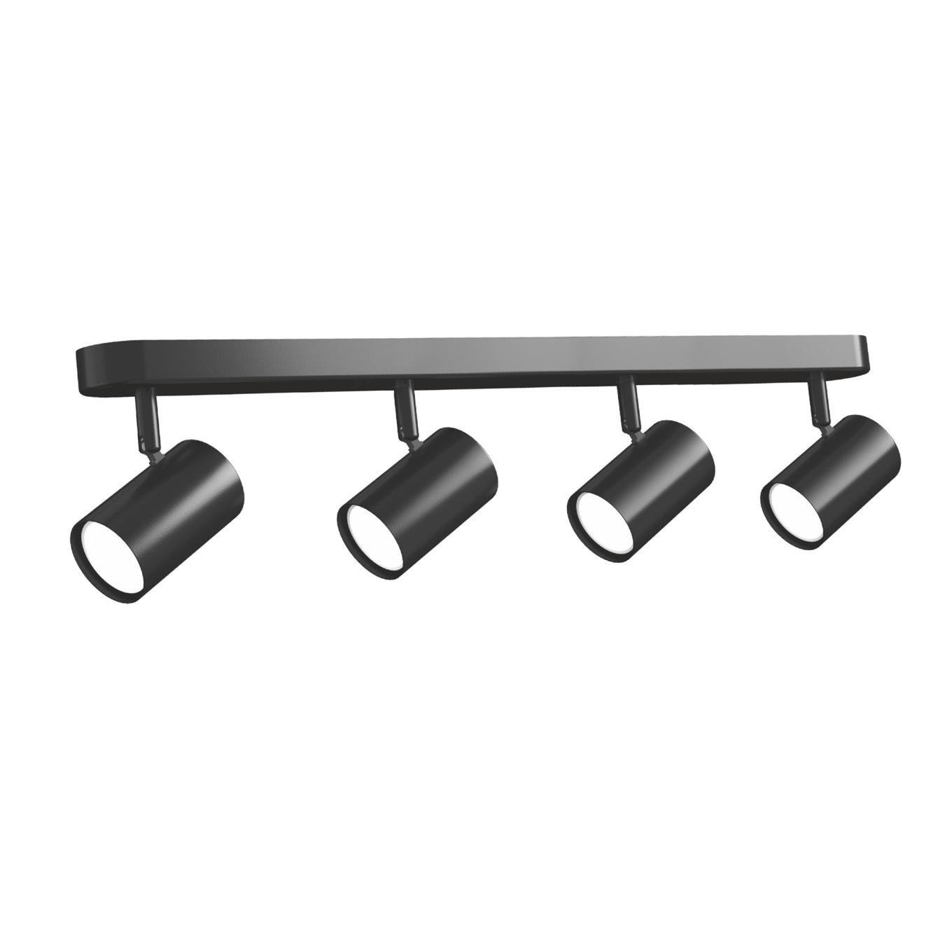 Спот накладной Videx VL-SPF05B-WPB под лампу 4xGU10 поворотный Черный (VL-SPF05B-WPB) - фото 2