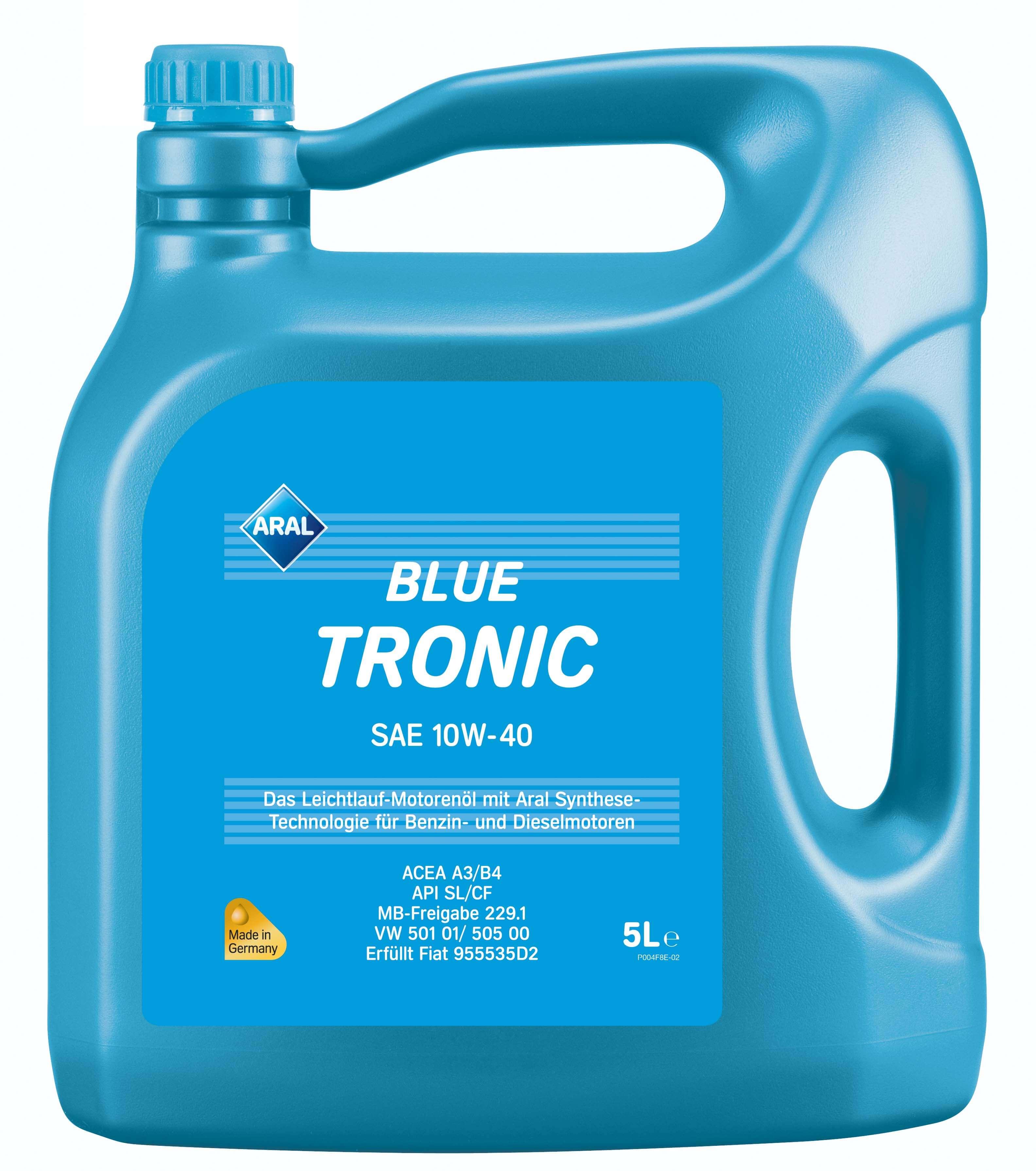 Моторне мастило ARAL Blue Tronic 10W40 SL/CF/A3/B4/VW 505 5 л (AR-1529FA)