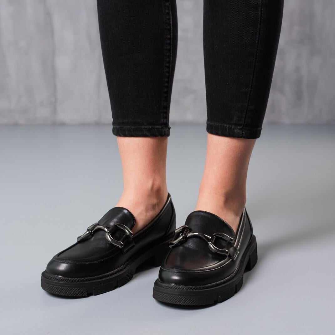 Лоферы женские Fashion р. 40 25 см Черный (3712)