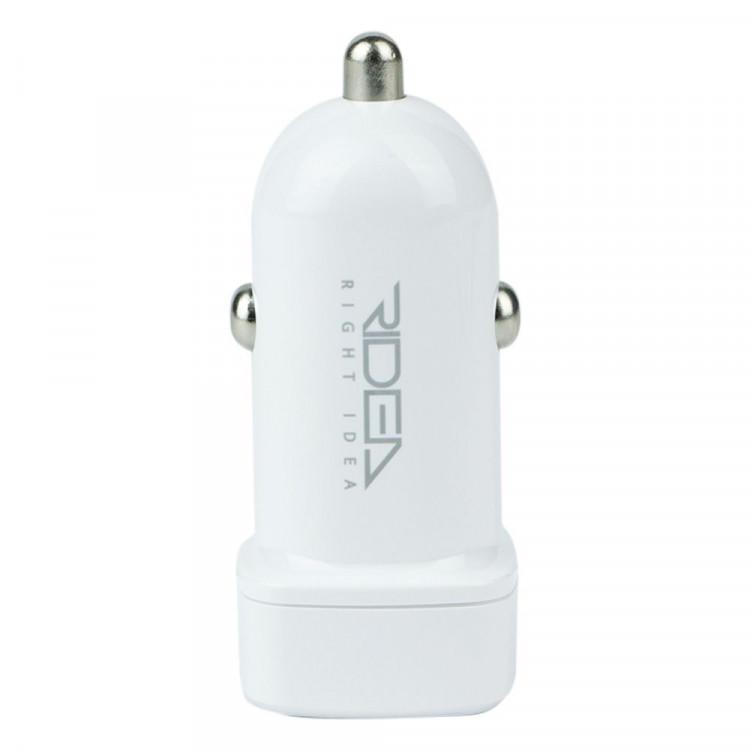 Зарядное устройство автомобильное Ridea RCC-21312 2USB/2,4A Lightning White - фото 3 Зарядное устройство автомобильное Ridea RCC-21312 2USB/2,4A Lightning White - фото 3