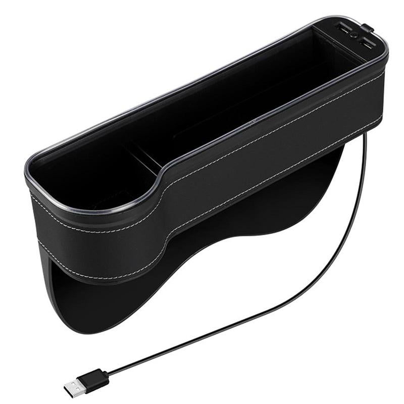 Органайзер автомобильный с подстаканником и зарядкой JoyPro 2 USB порты с неоновой подсветкой для сидения водителя Черный (658e8ca8)