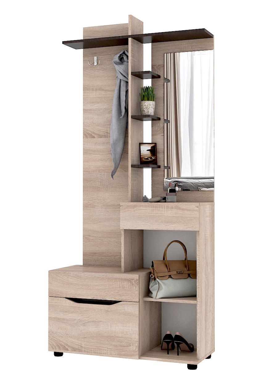 Вешалка для одежды Мастер Форм Аякс правосторонняя 90х37,6х200 см Дуб сонома/Венге магия (23300251)