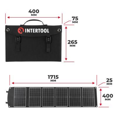 Панель сонячна Intertool PS-0003 100 Вт - фото 2 Панель сонячна Intertool PS-0003 100 Вт - фото 2