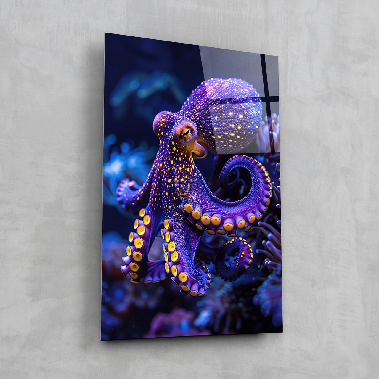 Картина на стекле NovellaPrint Осьминог ночи 80х120 см (455.4) - фото 7