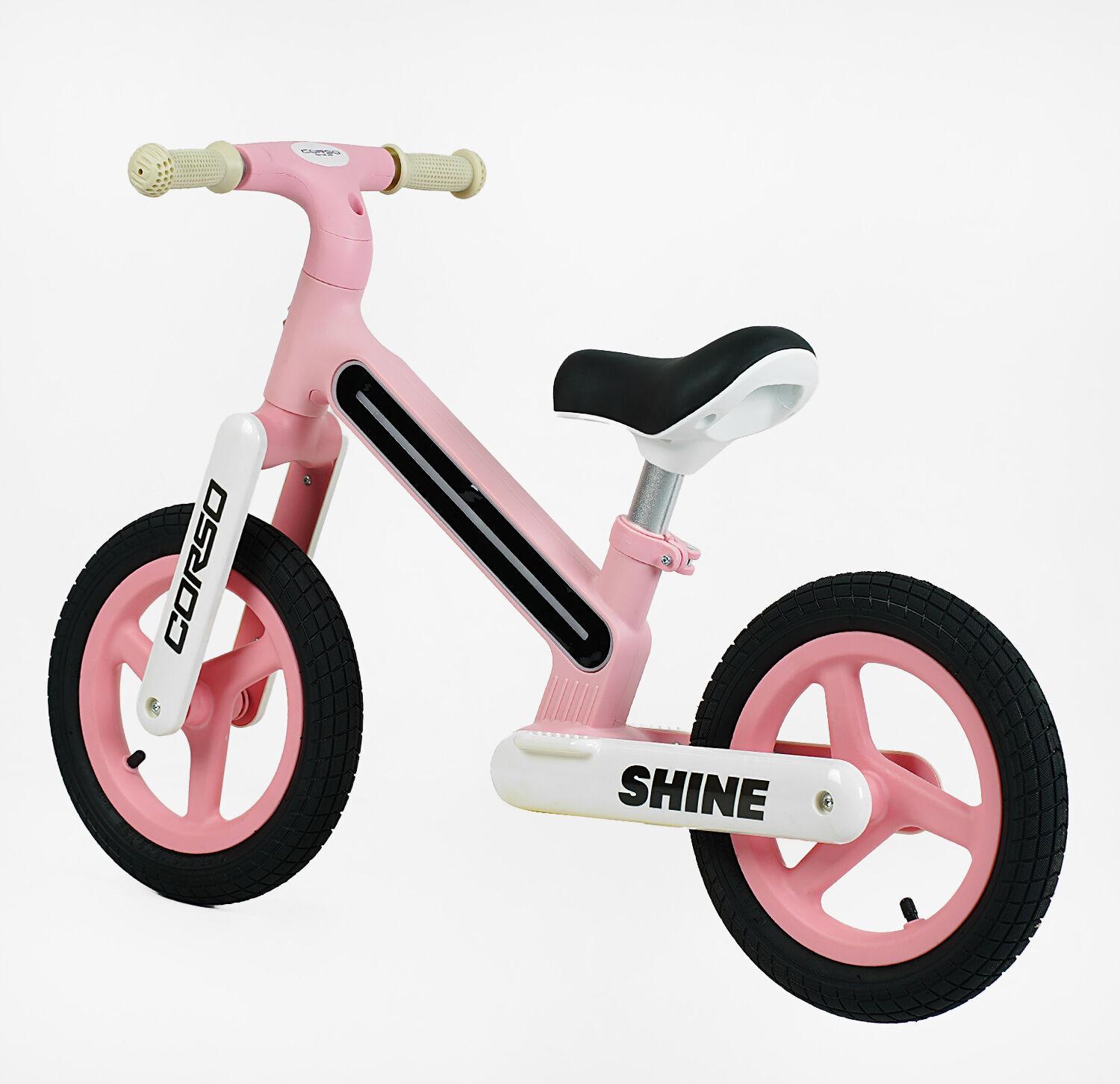 Біговел Corso Shine JT-10059 нейлонова рама зі світлом/нейлонова вилка/надувні колеса 12" (25933541)