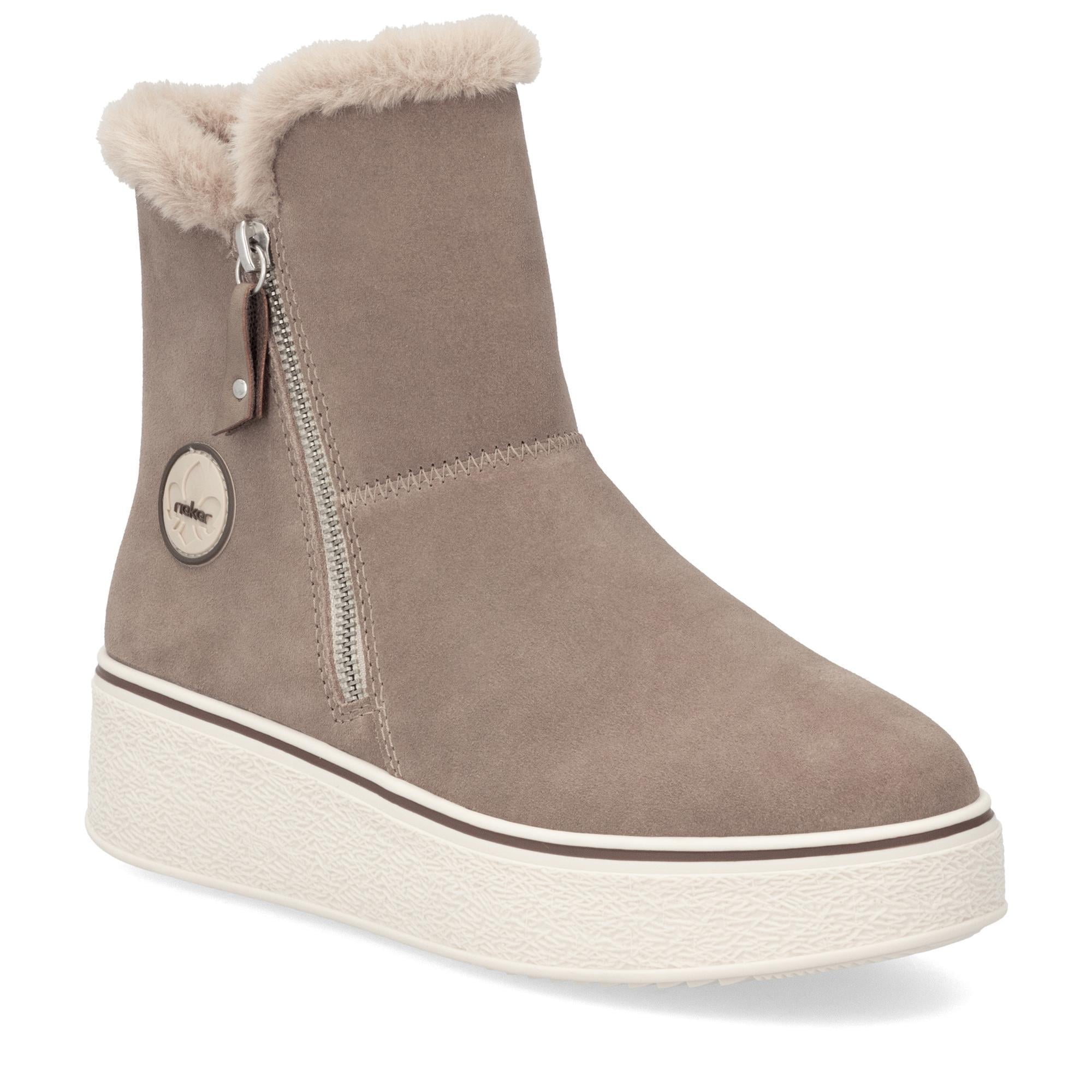 Ботинки женские зимние RIEKER повседневные р. 38 Бежевый (013842-38)