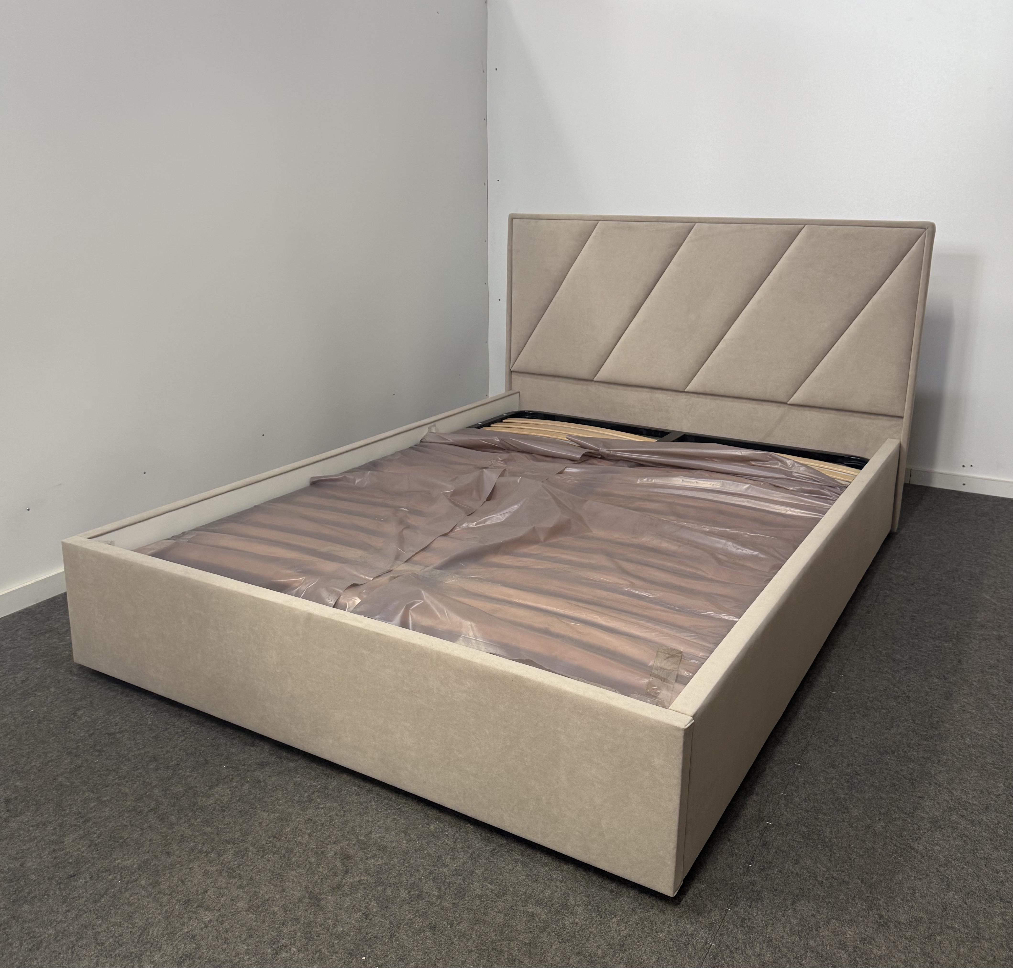 Кровать с подъемным механизмом ADS Mebli Сигма 120х200 см велюр Allure Бежевый (30746110) - фото 9 Кровать с подъемным механизмом ADS Mebli Сигма 120х200 см велюр Allure Бежевый (30746110) - фото 9