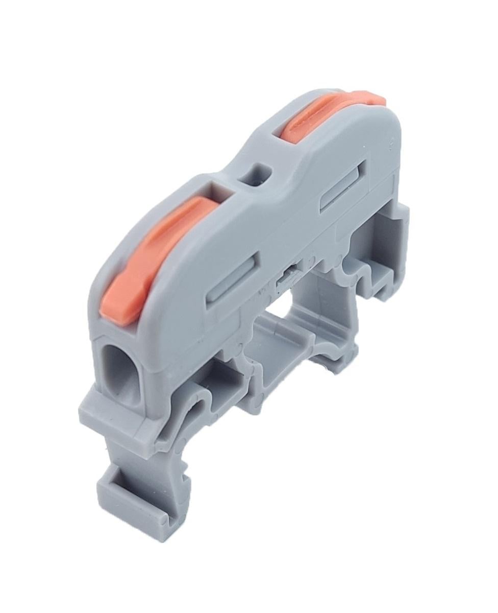 Клемма проходная Tactix 0,08-4 мм2 32А 1-1 одинарная на DIN-рейку 42,5х8х31,5 мм Оранжевый (K421)