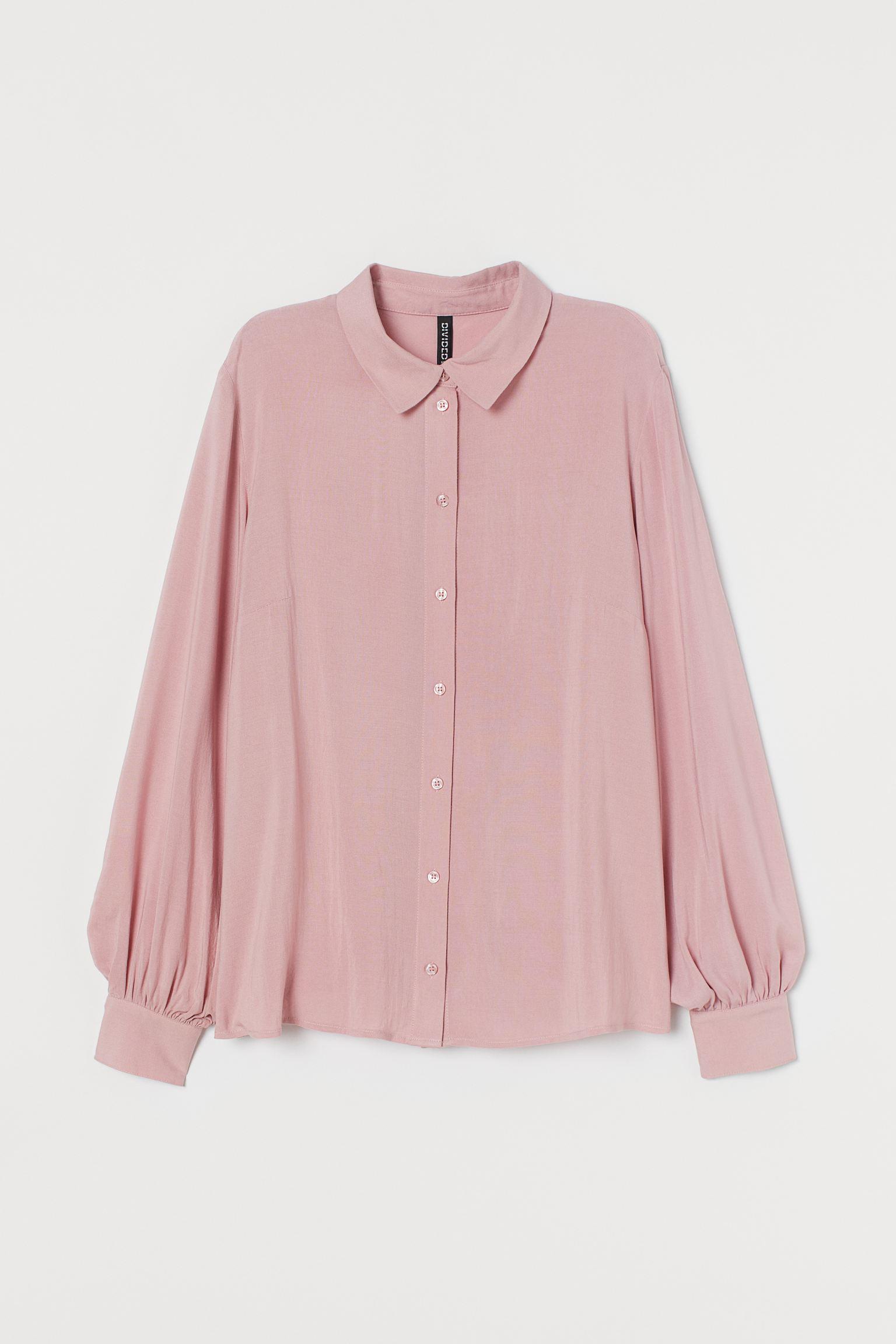 Блуза H&M S Розовая пудра (1412898107)