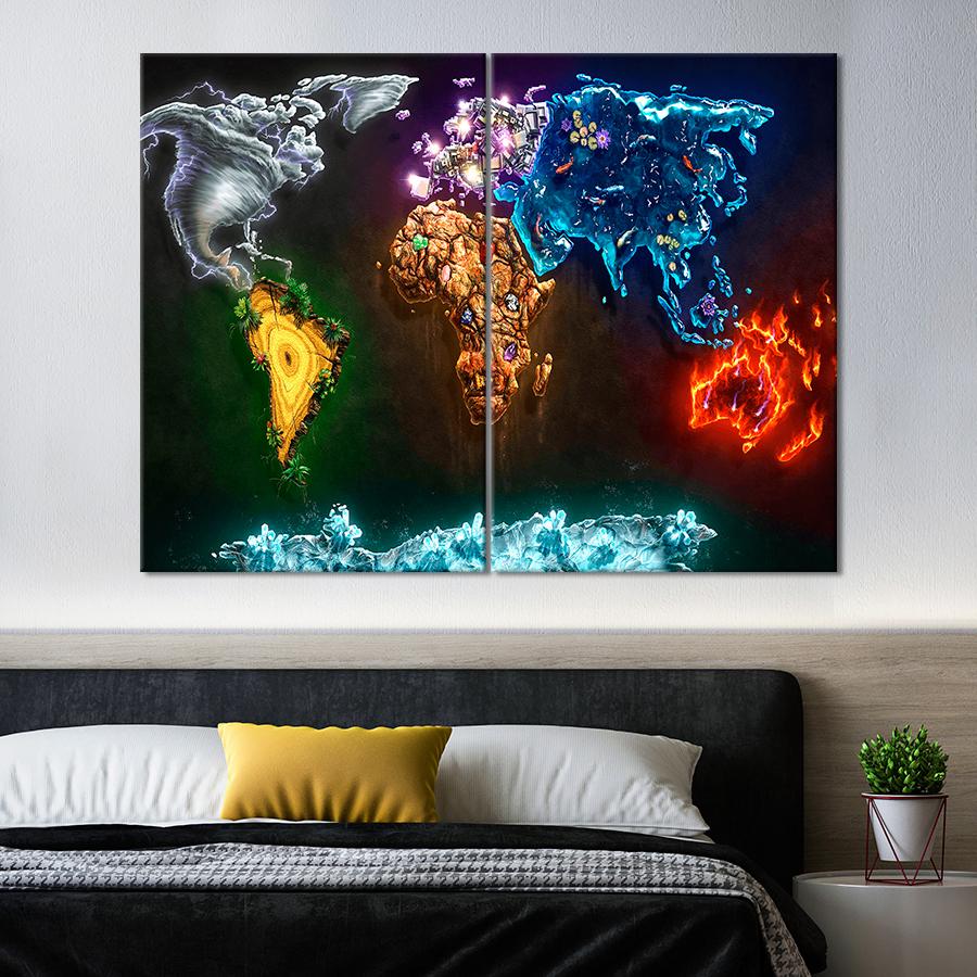 Картина карта Магическая карта мира 165x122 см (A1369-2)