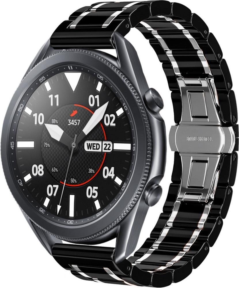Ремешок керамический Ceramo для Galaxy Watch 3 45 мм Black/White (28697-1E)