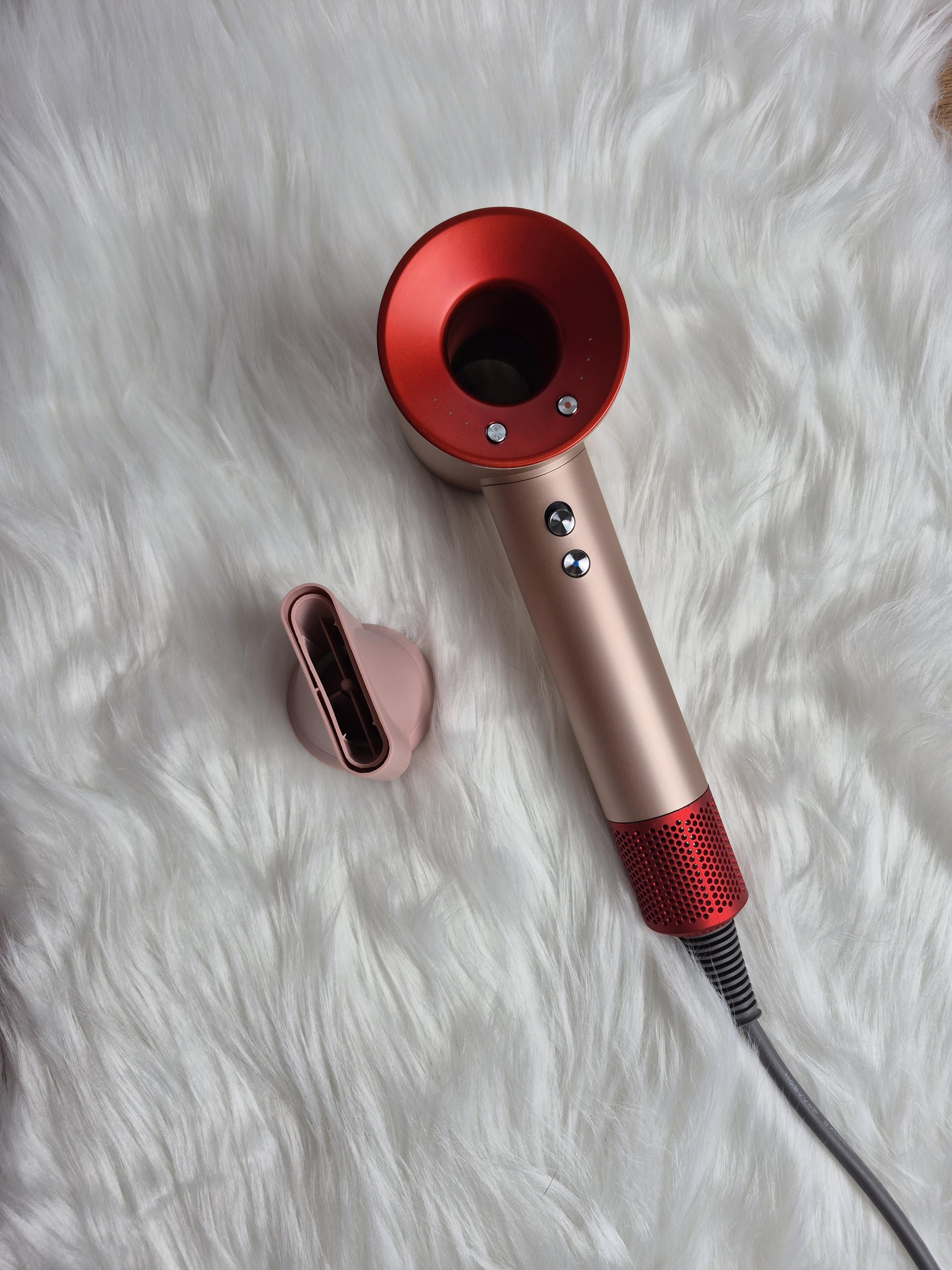 Фен для волосся Super Hair Dryer 1 насадка 1600 Вт Рожевий з червоним (10003)
