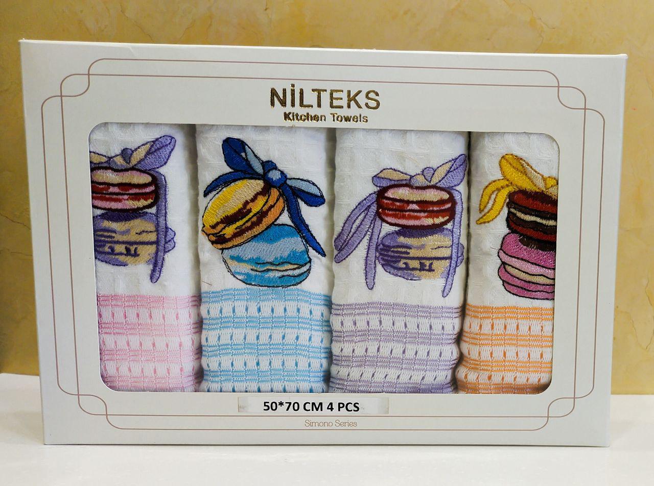 Рушники кухонні Maccarone Nilteks вафельні 50х70 см 4 шт. (0952) - фото 2 Рушники кухонні Maccarone Nilteks вафельні 50х70 см 4 шт. (0952) - фото 2