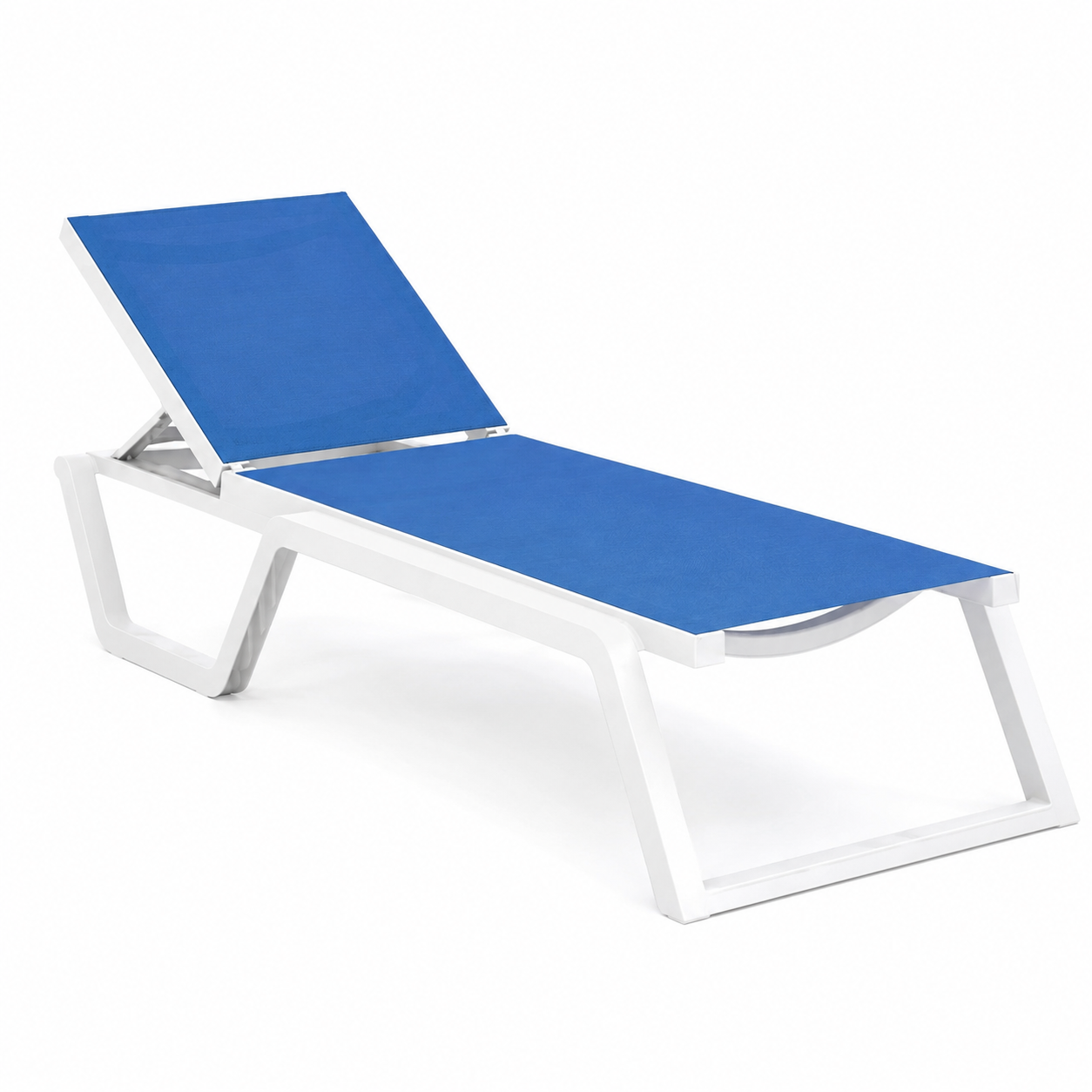 Шезлонг Siesta Rio Pro тканина 190х70х33 см Білий/Блакитний (34990697)
