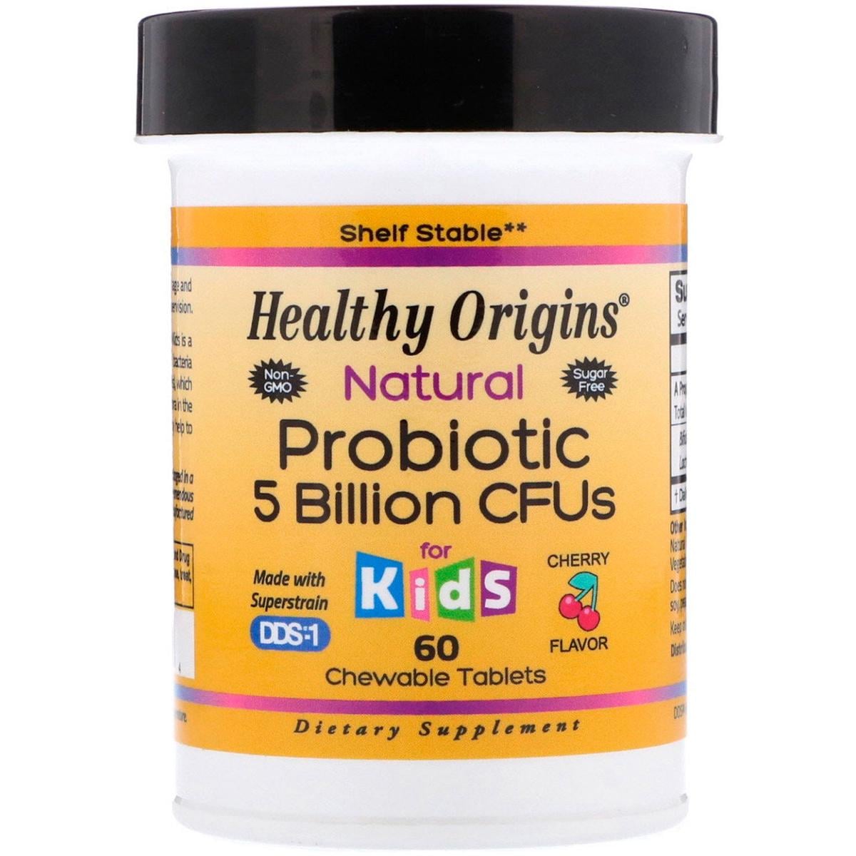 Пробиотики Для Детей Healthy Origins Natural Probiotic Kids вкус вишни 60 жевательных таблеток (HO55521)