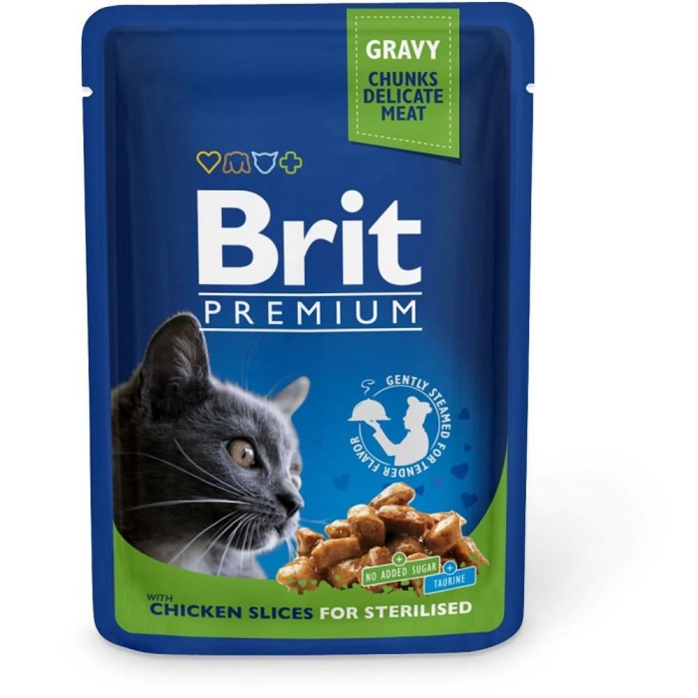 Влажный корм Brit Premium Cat Sterilised Chicken для стерилизованных кошек с курицей 100 г (2378747977)