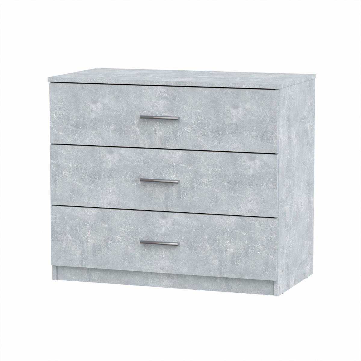Комод Компаніт 3Б 91х49,3х78,2 см Бетон (16966)
