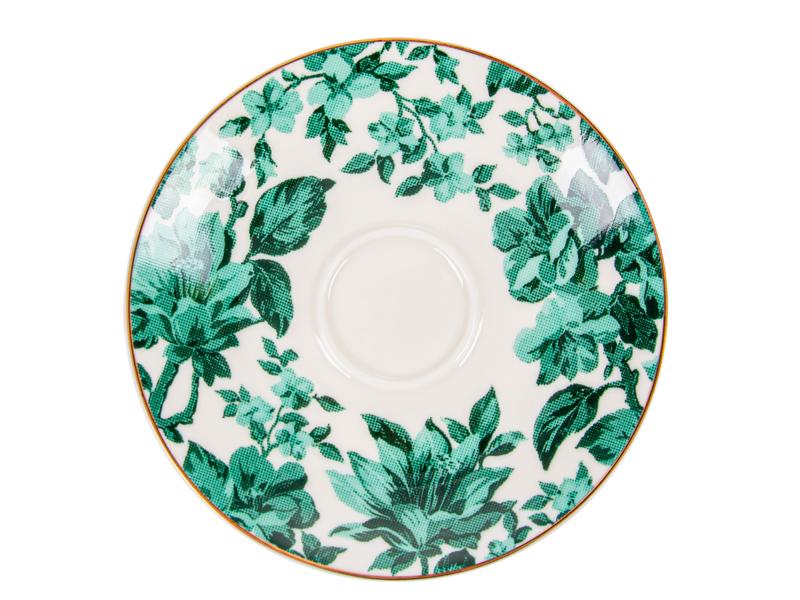 Набір кавових чашок Lefard Смарагдовий сад порцелянових з блюдцем на 2 персони 100 мл (925-056) - фото 2 Набір кавових чашок Lefard Смарагдовий сад порцелянових з блюдцем на 2 персони 100 мл (925-056) - фото 2