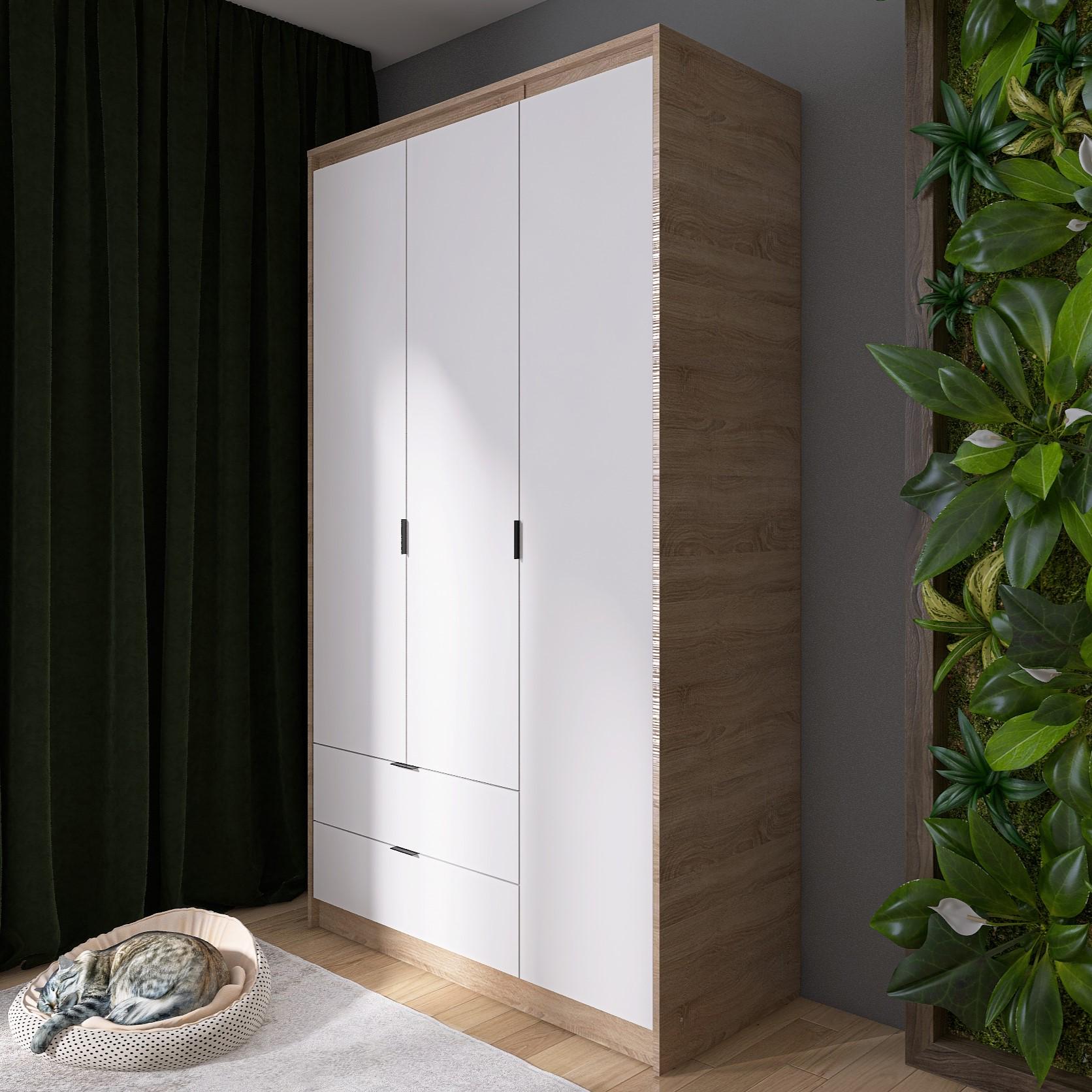 Шкаф Everest Сити 1200 1202х500х2046 мм Сонома/Белый (11431) - фото 8 Шкаф Everest Сити 1200 1202х500х2046 мм Сонома/Белый (11431) - фото 8