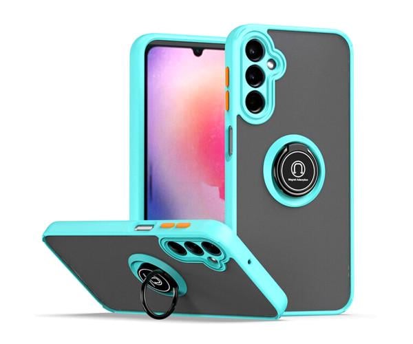 Чехол-накладка TPU Color Matte Ring для Samsung Galaxy A34 Голубой