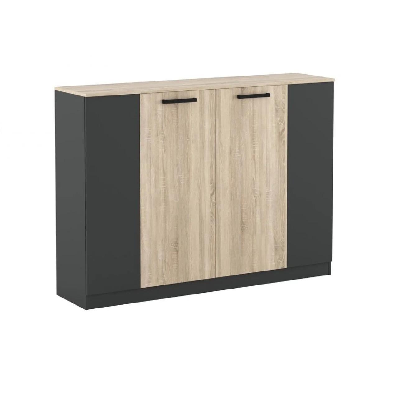 Тумба офисная Гербор Офис Нью KOM4D Антрацит/Дуб сонома (GRB-1379) Тумба офисная Гербор Офис Нью KOM4D Антрацит/Дуб сонома (GRB-1379)