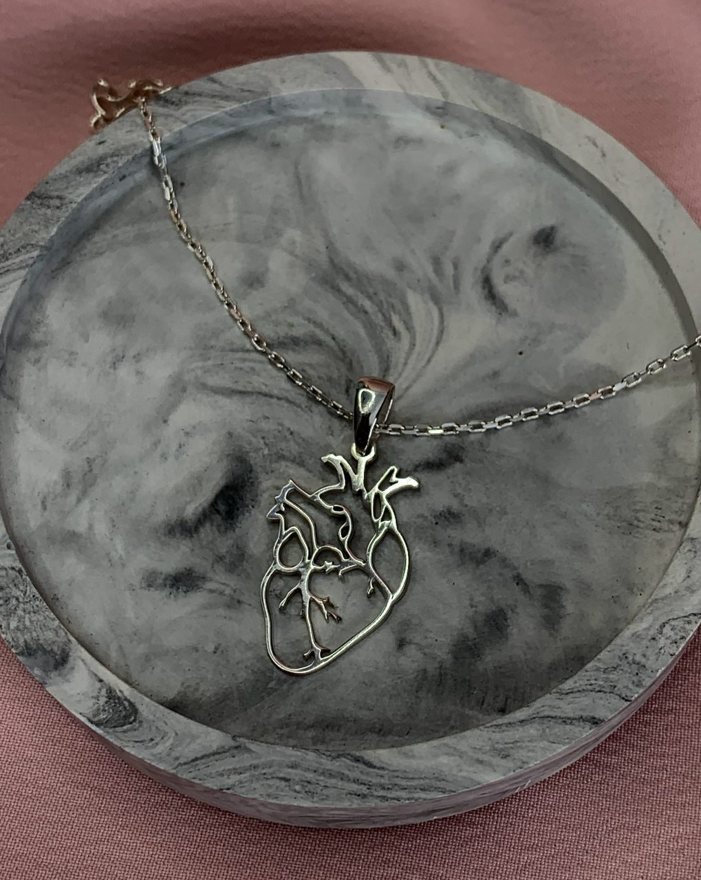 Підвіс срібний Серце анатомічне 925 проба (26943068) - фото 2 Підвіс срібний Серце анатомічне 925 проба (26943068) - фото 2