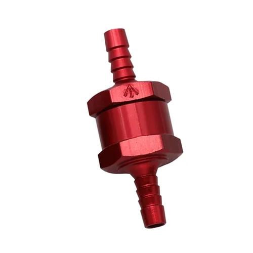 Зворотний клапан для паливного насоса 6 мм направлений алюміній Red (927176) Зворотний клапан для паливного насоса 6 мм направлений алюміній Red (927176)