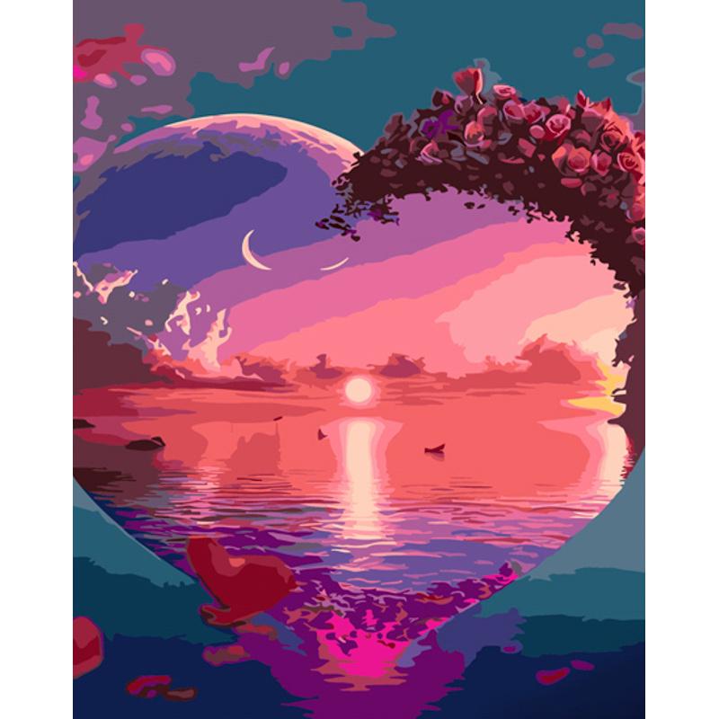 Картина по номерам Strateg Премиум Любовь к морю 40х50 см (GS942)